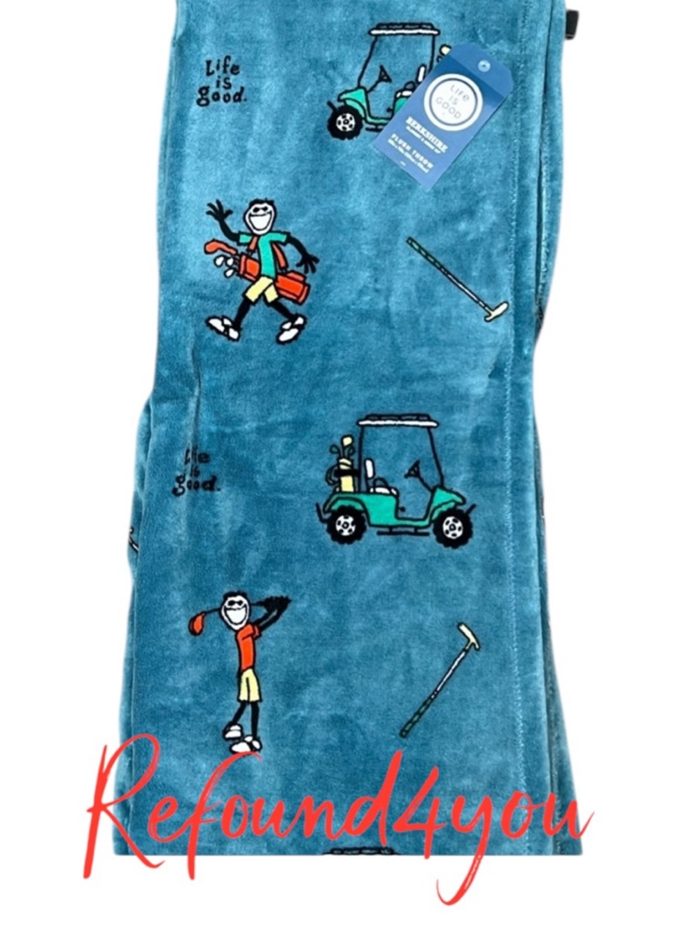 Life is Good - ‘Golf’ throw. 50” x 70”. NWT. Last one! Firm!